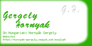 gergely hornyak business card