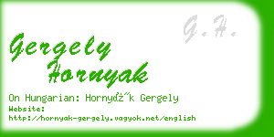 gergely hornyak business card